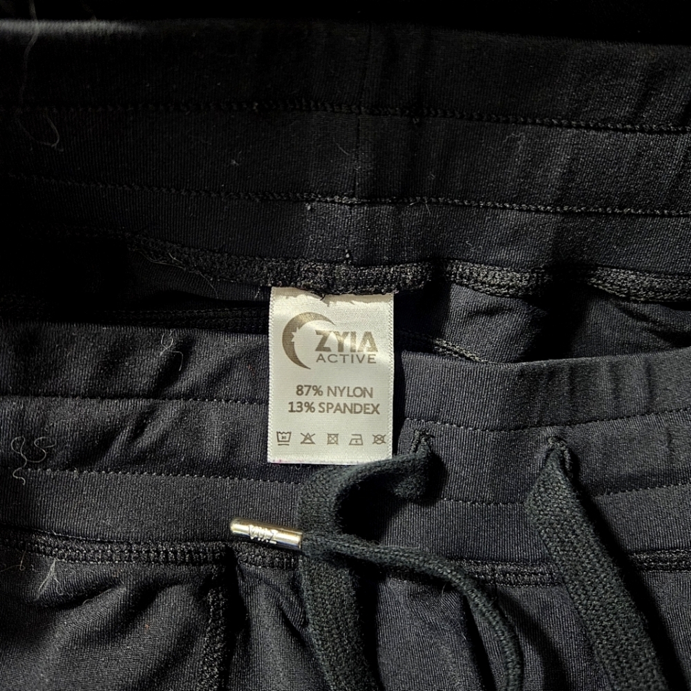 Zyia Active Solid Black Pull On Jogger Pants - image 5